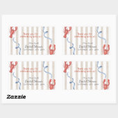 beach She's a Catch Bridal Shower Thank You Rechthoekige Sticker (Vel)