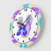 Beach Shoes Tropical wall clock Grote Klok (Hoek)