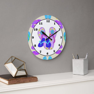 Beach Shoes Tropical wall clock Grote Klok