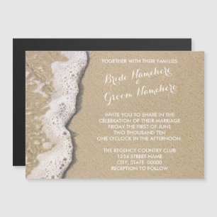 Beach Shore Magnetic Wedding Invitations Magnetische Uitnodiging