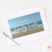 Beach Shore naamlabels Rechthoekige Sticker (Envelop)