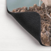 Beach Shorebird met Seafoam GreenOcean Background Muismat (Hoek)