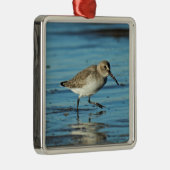 Beach Shorebird Scene - Dunlin Metalen Ornament (Rechts)