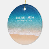 Beach Shoreline Custom Name Keramisch Ornament (Links)