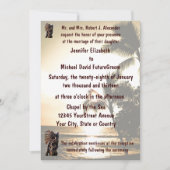 Beach Shoreline Tiki Wedding Kaart (Voorkant)