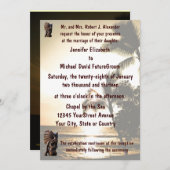 Beach Shoreline Tiki Wedding Kaart (Voorkant / Achterkant)