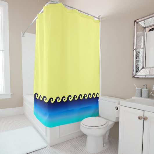 Beach Shower Curtain 72 x 72 inch Douchegordijn (In situ)