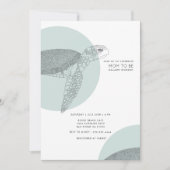 Beach Side Turtle Baby shower | Baby jongen Kaart (Voorkant)