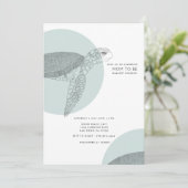 Beach Side Turtle Baby shower | Baby jongen Kaart (Staand voorkant)