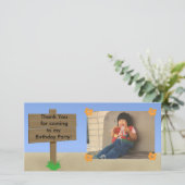 Beach Sign-fotokaart Bedankkaart (Staand voorkant)