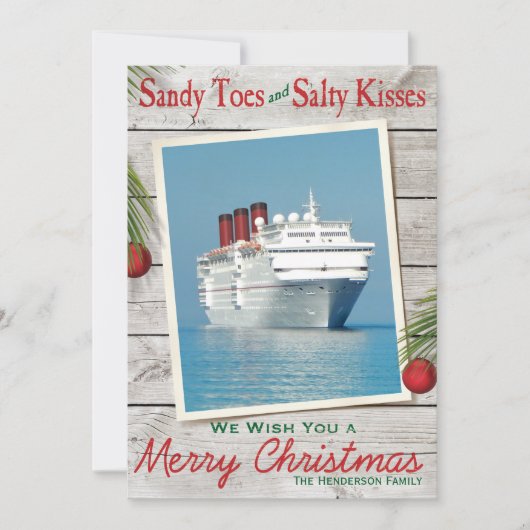 Beach Sign Merry kerstkaart (Voorkant)
