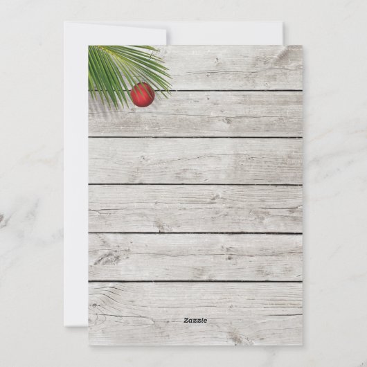 Beach Sign Merry kerstkaart (Achterkant)