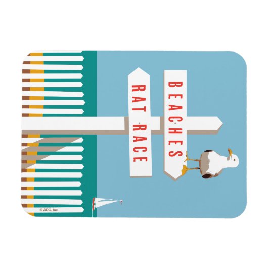 Beach Sign Post Magneet (Horizontaal)