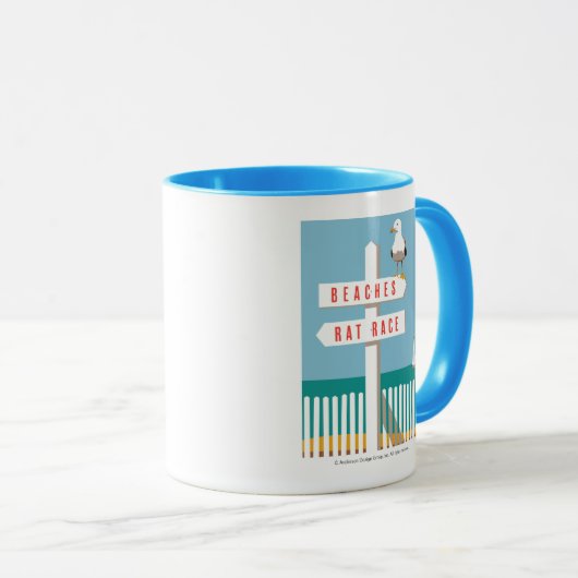 Beach Sign Post Mok (Voorkant rechts)