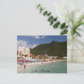 Beach Sint Maarten, Sint Maarten Briefkaart (Staand voorkant)