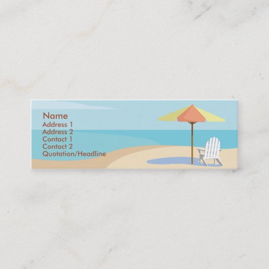 Beach - Skinny Mini Visitekaartje (Voorkant)