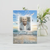 Beach Sky Dank u voor uw sympathie Bedankkaart (Staand voorkant)