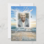 Beach Sky Dank u voor uw sympathie Bedankkaart (Voorkant)