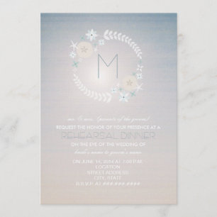Beach Sky Monogram Weddenschap Pleite Kaart