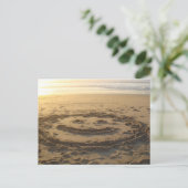 Beach Smile Sunset Briefkaart (Staand voorkant)