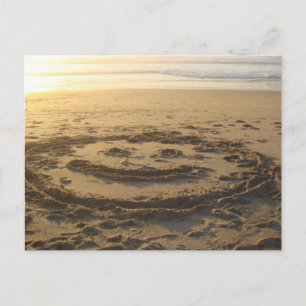 Beach Smile Sunset Briefkaart