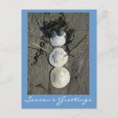 Beach Sneeuwman Feestdagenkaart (Voorkant)