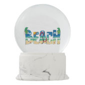 Beach Snow Wereldbol Sneeuwbol (Achterkant)