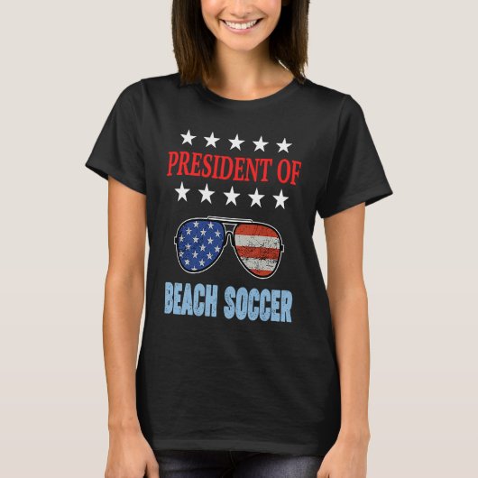 Beach Soccer Accessories  USA Flag Beach Saying T-shirt (Voorkant)