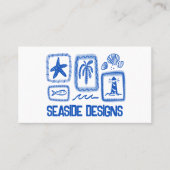 BEACH Social Icon QR Code CUSTOM Hang Tag  Visitekaartje (Voorkant)