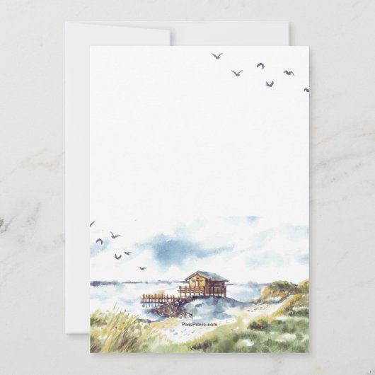 Beach Solace uitnodiging (Achterkant)