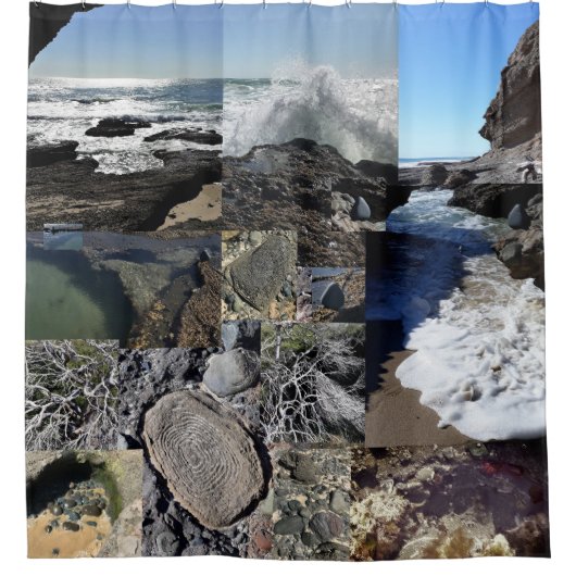 Beach South Head Arai-de-uru Nieuw-Zeeland Douchegordijn (Voorkant)