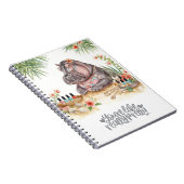 Beach Spa Hippo in Bikini Manicure Coastal Beauty Notitieboek (Rechterzijde)