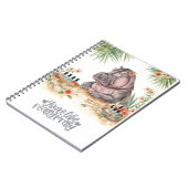 Beach Spa Hippo in Bikini Manicure Coastal Beauty Notitieboek (Linkerzijde)