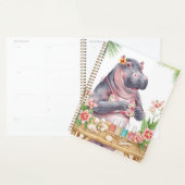 Beach Spa Hippo in Bikini Manicure Coastal Beauty Planner (Display)