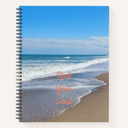 Beach spa-thema met golven Journal Spiral Notitieb Notitieboek (Voorkant)
