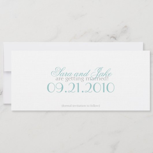 Beach sparen de aankondiging van de Datum (Achterkant)