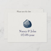 Beach Sparen de datum Aankondigingskaart (Voorkant / Achterkant)