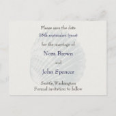 Beach Sparen de datum Aankondigingskaart (Achterkant)