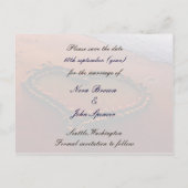 Beach Sparen de datum Aankondigingskaart (Achterkant)