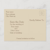 Beach Sparen de datum Aankondigingskaart (Achterkant)