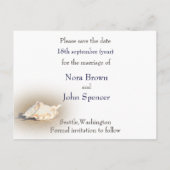 Beach Sparen de datum Aankondigingskaart (Achterkant)