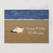Beach Sparen de datum Aankondigingskaart (Voorkant)