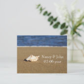 Beach Sparen de datum Aankondigingskaart (Staand voorkant)