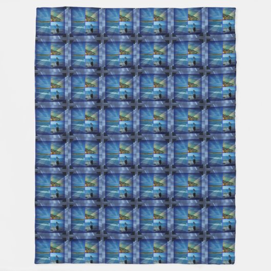 Beach Sparkle Photo Collage Fleece Deken (Voorkant)