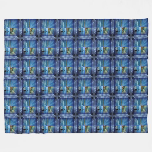 Beach Sparkle Photo Collage Fleece Deken (Voorkant (Horizontaal))