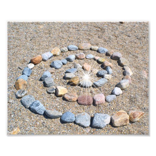 Beach Spiral Photo Print Foto Afdruk (Voorkant)