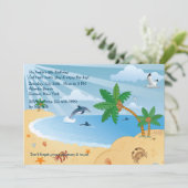 Beach Spot Invitation Kaart (Staand voorkant)