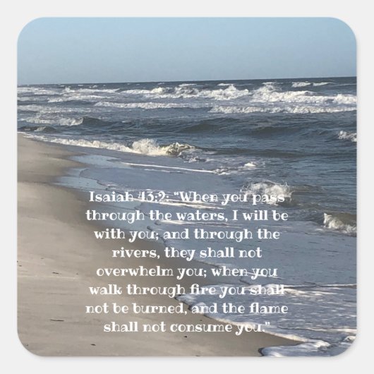 Beach Square Sticker (Voorkant)