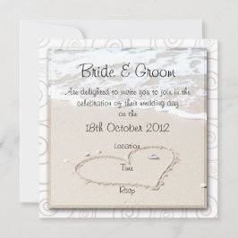 BEACH Squding Wedding Invitation Kaart