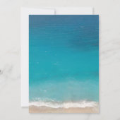 Beach Starfish and Champagne Glass Baby shower Kaart (Achterkant)